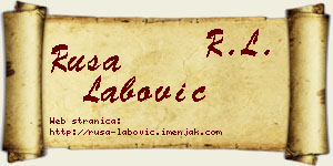 Rusa Labović vizit kartica